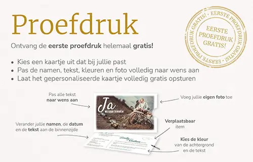 Trouwkaarten met foliedruk