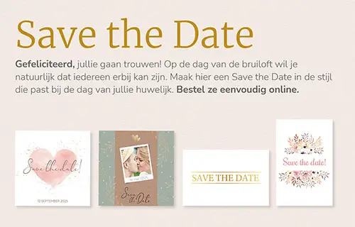 Save the date kaarten