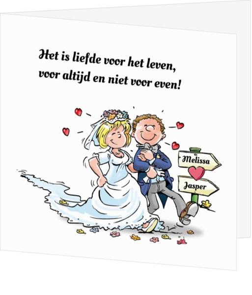 Trouwkaarten met humor - trouwkaart 127002