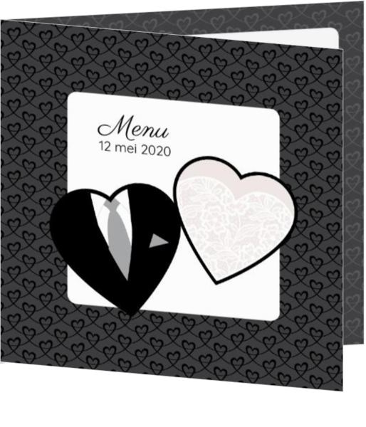 Menukaarten voor jullie bruiloft - trouwkaart 1260024