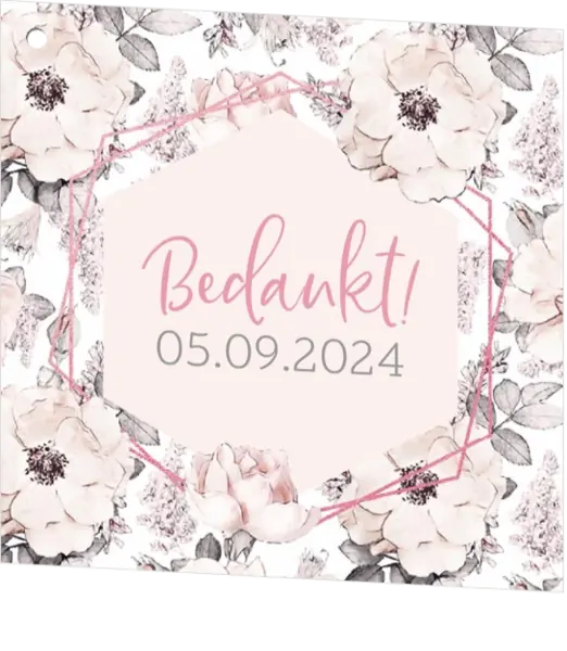  Kadokaartje - Vintage bloemen