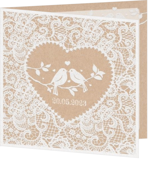 Bohemian stijl trouwkaarten - trouwkaart 202033-00