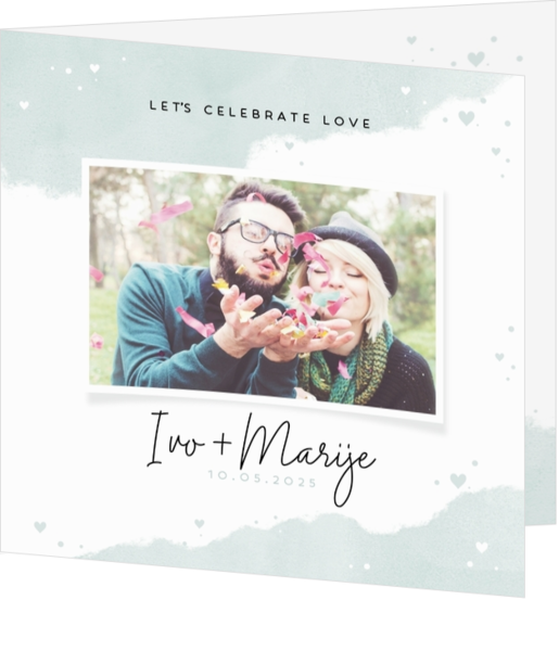 Huwelijkskaart - Celebrate Love