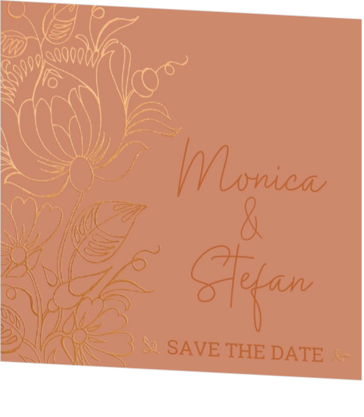 Trouwkaarten met bloemen ontwerp - trouwkaart 212019-01