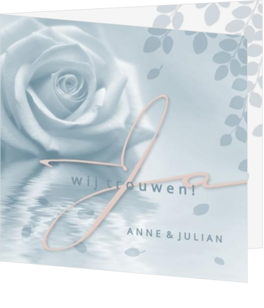 Trouwkaarten met bloemen ontwerp - trouwkaart 212052-00
