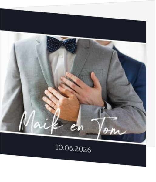 Homohuwelijk trouwkaarten - trouwkaart T035