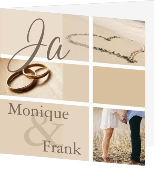 Bruiloft uitnodigingen collectie - trouwkaart T026