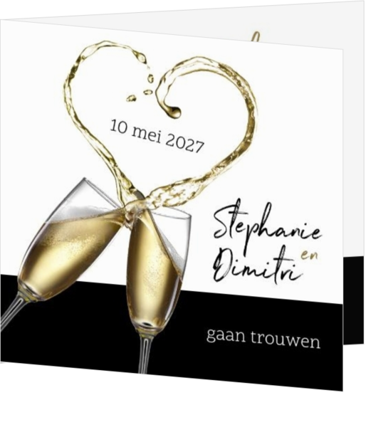 Bruiloft uitnodigingen collectie - trouwkaart LCT021