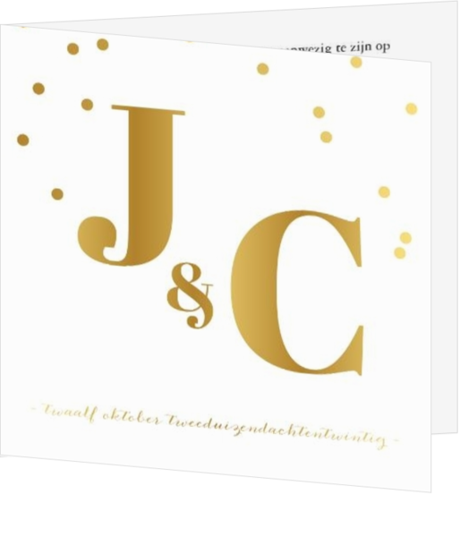 Bruiloft uitnodigingen collectie - trouwkaart LCT170