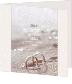 Bruiloft uitnodigingen collectie - trouwkaart 124022BA