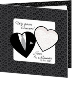 Bruiloft uitnodigingen collectie - trouwkaart 126002BEA