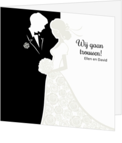 Bruiloft uitnodigingen collectie - trouwkaart 126013BEA