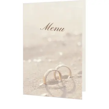 Menukaart - Gouden ringen in het zand