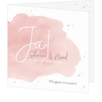 Huwelijkskaart - Watercolor love