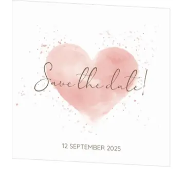 Save the Date - Watercolor hart