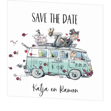 Save the Date - Volkswagenbusje