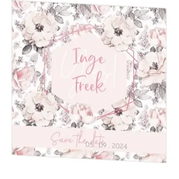Save the Date - Vintage bloemen