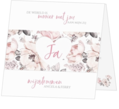 Trouwkaarten met bloemen ontwerp - trouwkaart 202030-00