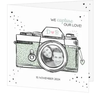 Huwelijkskaart - Fotocamera