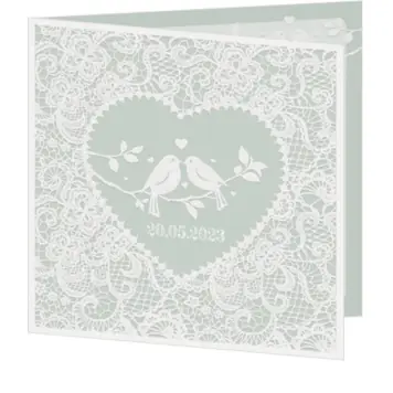 Huwelijkskaart - Lovebirds 2