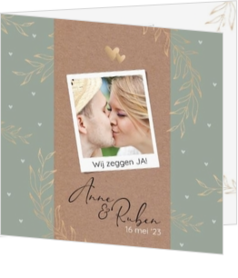Bruiloft uitnodigingen collectie - trouwkaart 202038-00