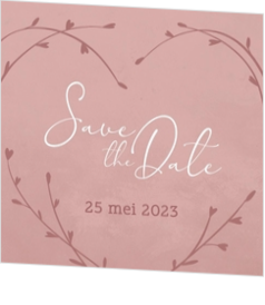Save the Date - Hart van takjes
