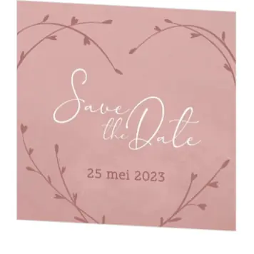 Save the Date - Hart van takjes