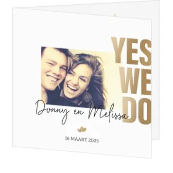 Huwelijkskaart - YES WE DO