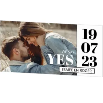 Huwelijkskaart - We say YES!