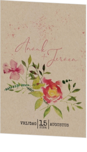 Trouwkaarten met bloemen ontwerp - trouwkaart 212034-00