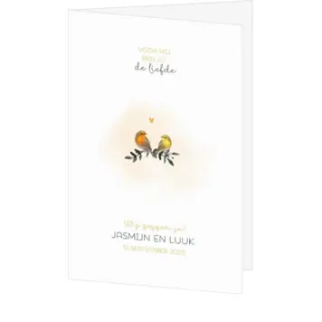 Huwelijkskaart - Love Birds