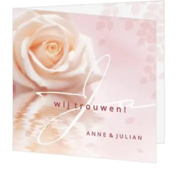 Huwelijkskaart - Roos
