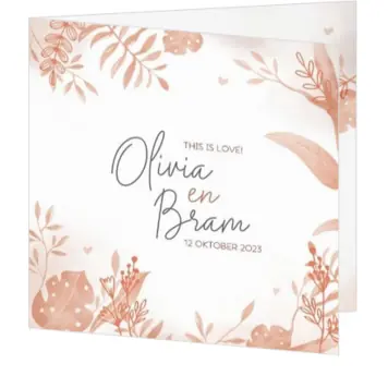 Huwelijkskaart - Trendy Botanisch