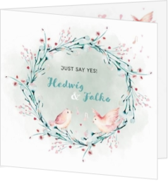 Trouwkaarten met bloemen ontwerp - trouwkaart 212057-00