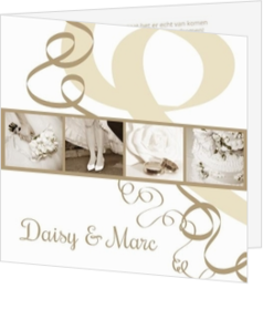 Bruiloft uitnodigingen collectie - trouwkaart T003