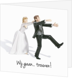 Bruiloft uitnodigingen collectie - trouwkaart T036