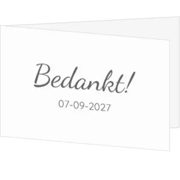 Bedankkaart dubbel
