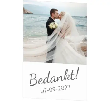 Bedankkaart enkel staand
