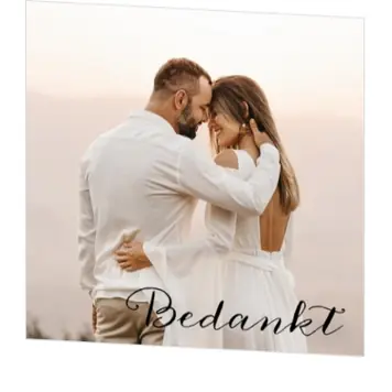 Bedankkaart foto en marmer