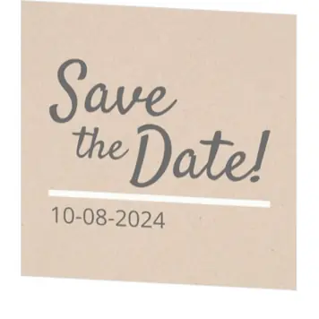 Save the date kaart kraft
