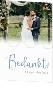 Bedankkaartjes voor jullie bruiloft - trouwkaart LCT220_bk