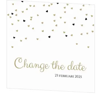 Change the date kaart hartjesregen