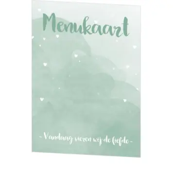 Menukaart watercolor groen