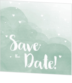 Save the date watercolour (Groen)