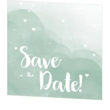 Save the date watercolour (Groen)