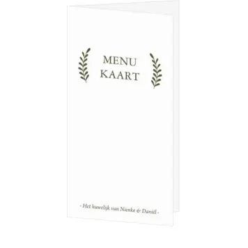 Menukaart takjes op structuur papier