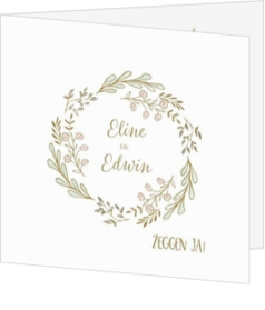 Bruiloft uitnodigingen collectie - trouwkaart LCT143