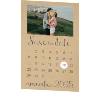 Save the date kaart kraft kalender