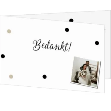 Bedankkaart confetti