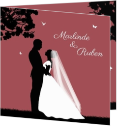 Bruiloft uitnodigingen collectie - trouwkaart LCD348